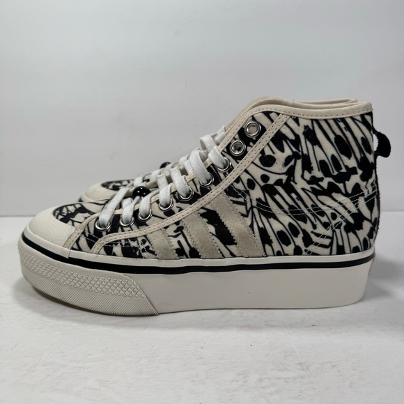 Adidas Nizza Wonder White Butterly Platform Mid Sneakers Women's Size 8.5 - Picture 6 of 10